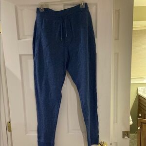 Peter Millar Blue Sweatpants with Elastic Waistband and Tapered Leg